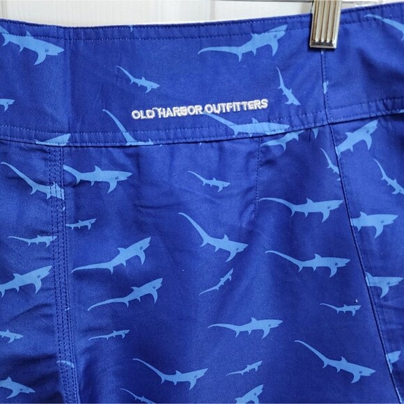 OHO Gear Fishing Boardshorts Mens 36 Blue Shark Outdoor Performance Pockets New - Picture 6 of 14